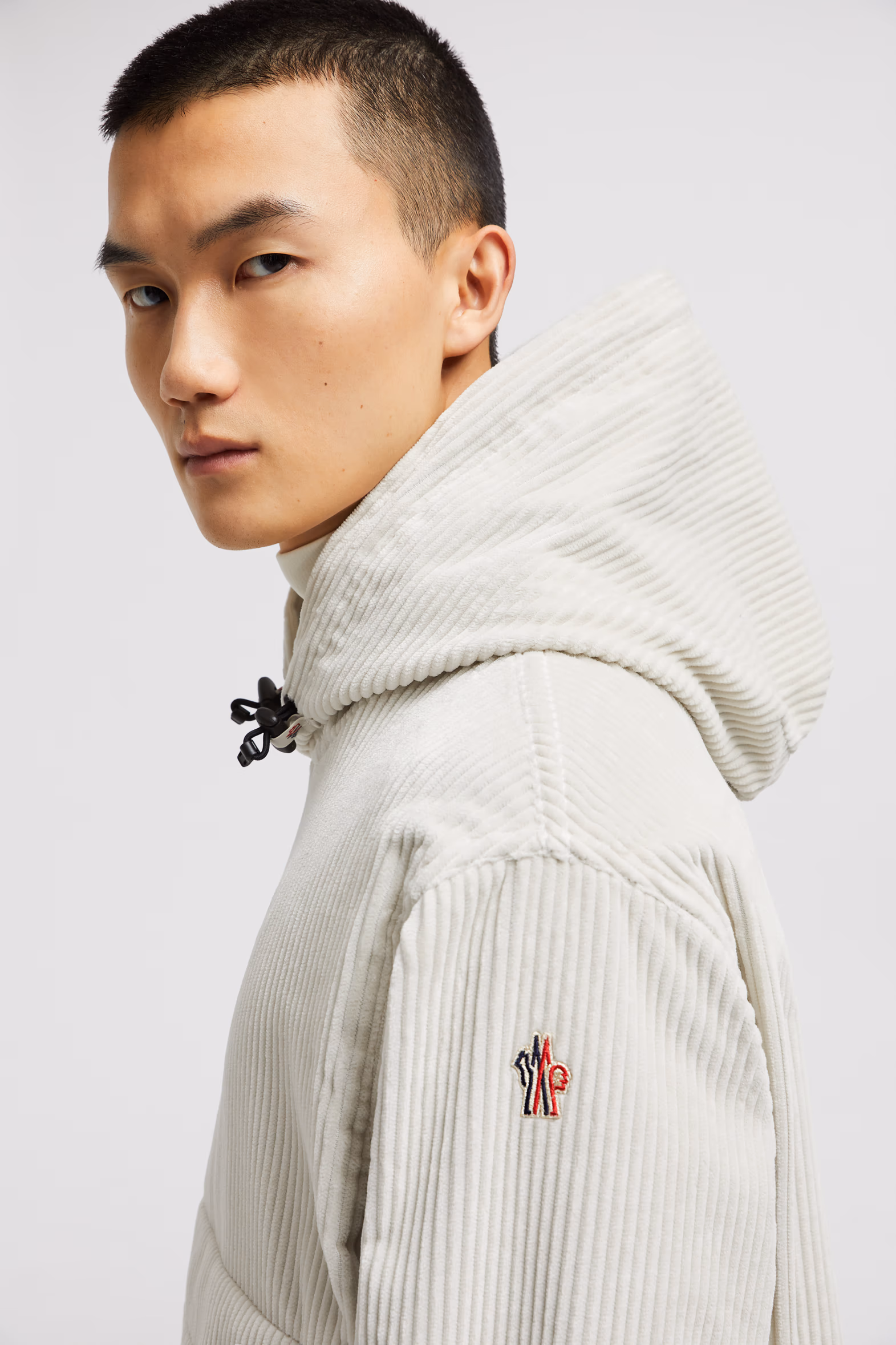 Corduroy Hoodie Men White Ivory Moncler 4
